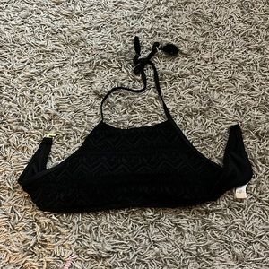 black swim top
